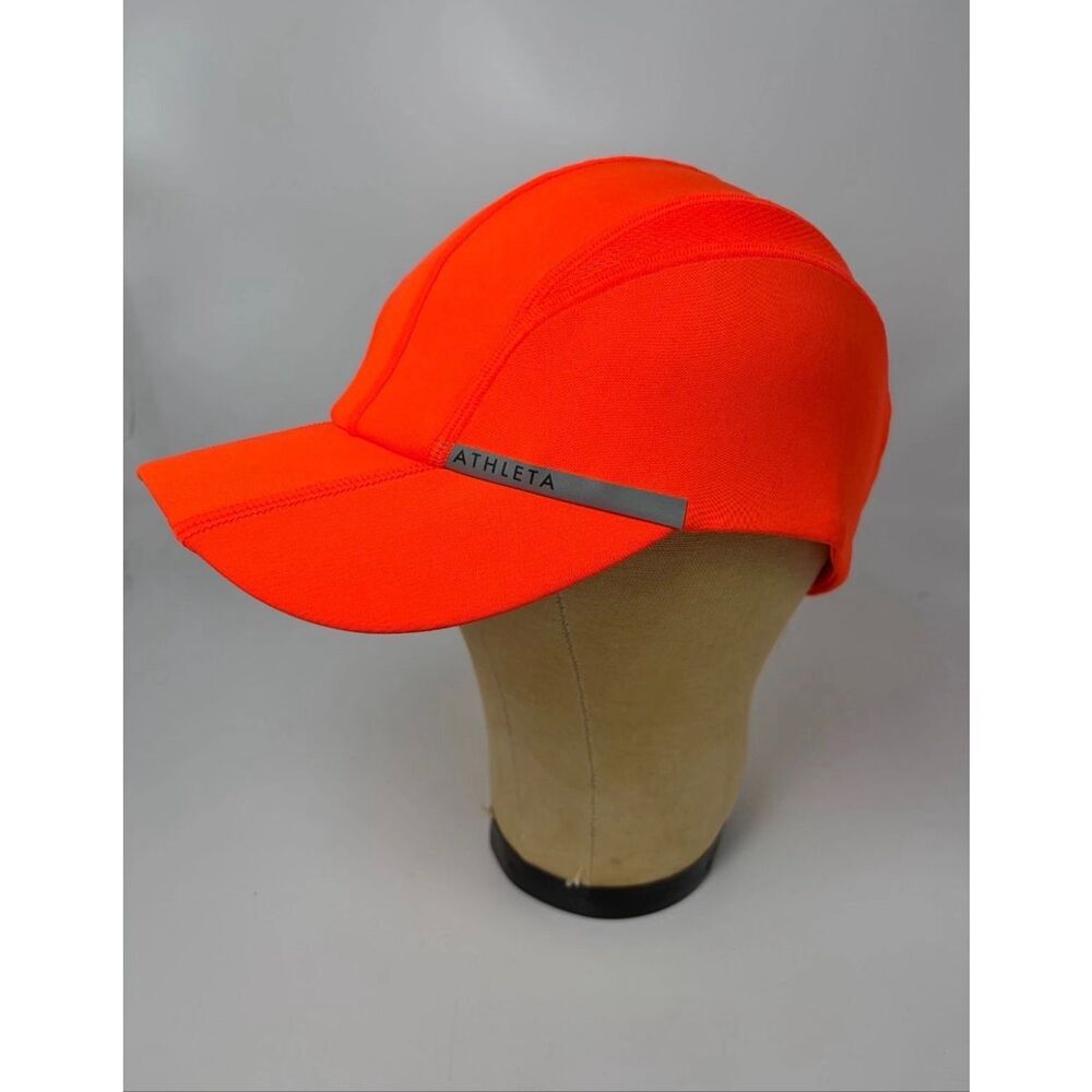 Athleta Womens Cap Orange Lightweight Running Run Cap Ponytail Access One Size